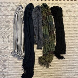 Set of Five Stylish Scarves